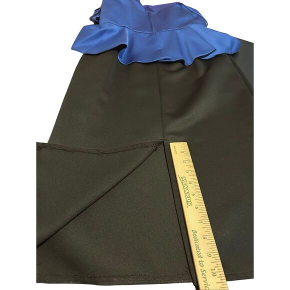 Darcy Royal Blue Peplum Sheath Dress Rhinestone Cocktail Party Sz 11/12 - Picture 13 of 14